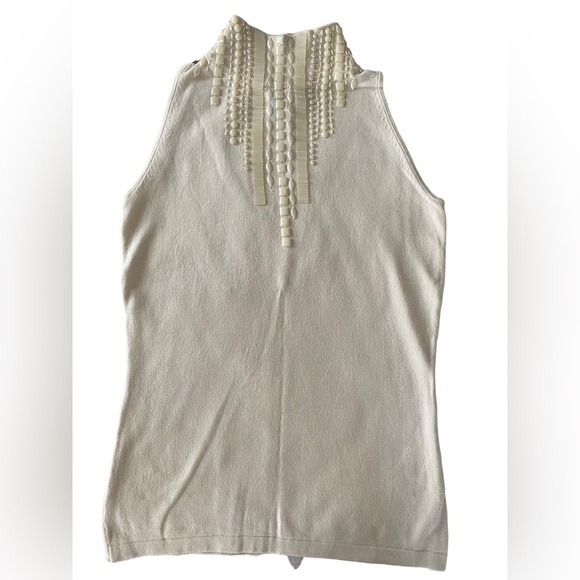 Marciano Beige/Off-White Embellished Sweater Top - Size XS - Picture 3 of 6
